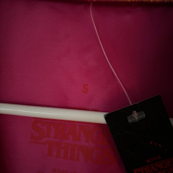 brand new! stranger things 4 rink-o-mania rollerskating rink pink satin bomber🛼 - Picture 8 of 8